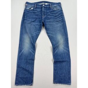 Denim & Supply Ralph Lauren Distressed Jeans Slim Straight Mens 38x32 Denim Flag